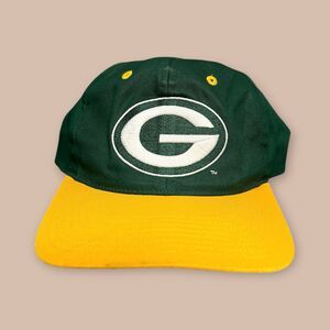 Vintage 90s Eastport Team NFL Green Bay Packers G Logo Snapback Hat Blue Label